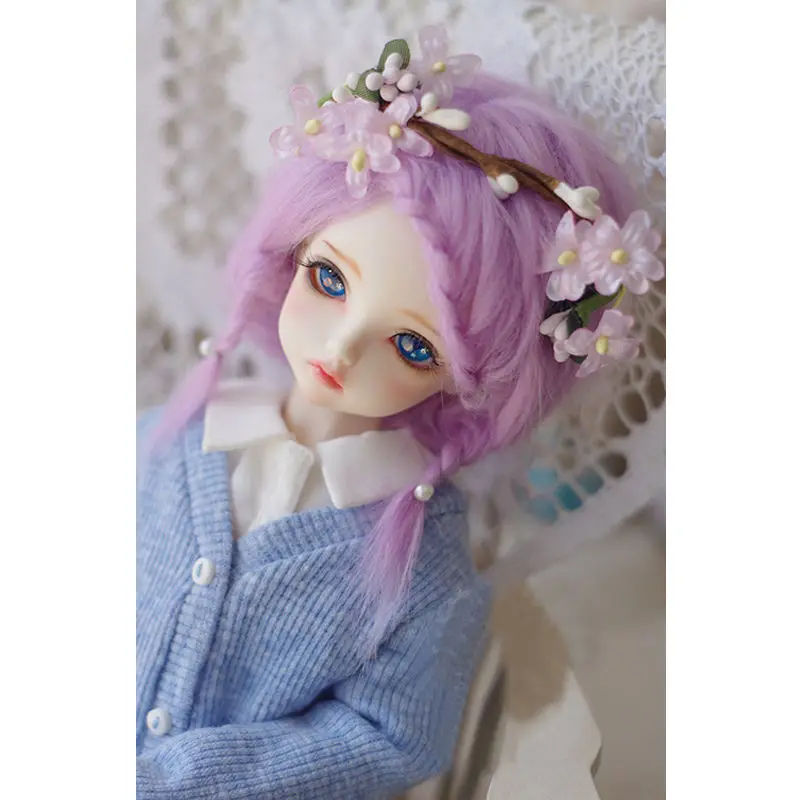 [Wamami] Сиреневый/фиолетовый длинный шерстяной парик/волосы 1/8 Pukifee Ae лати BJD Dollfie 14 см