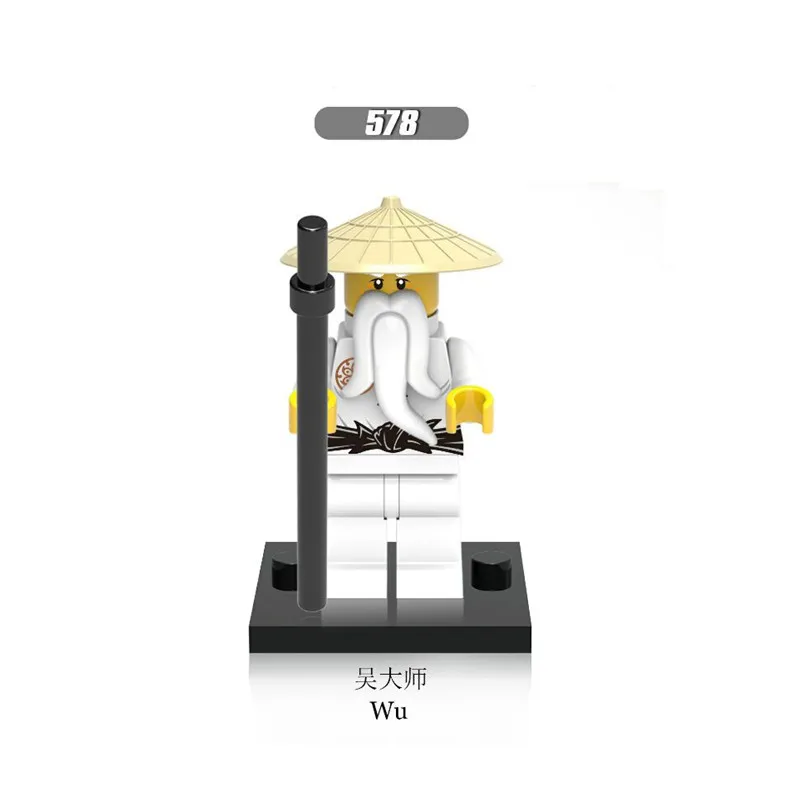 

Single Sale Building Blocks XH578 Master Sensei Wu Ninja Figures Set Model Action Bricks Kids DIY Toys