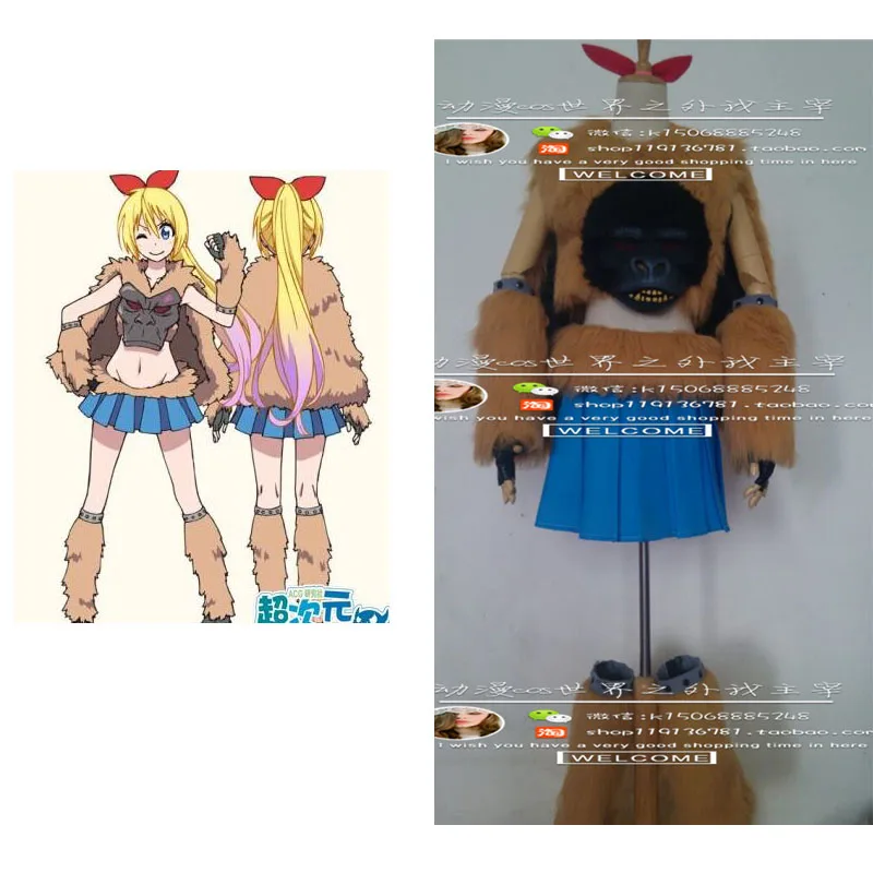 2016 Косплей-костюм Nisekoi Kirisaki Chitoge платье онодера косаки изготовленное на заказ |