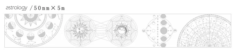 3/5 см* 5 м Kawaii планет и Луны золото лента Washi наклейки Скрапбукинг малярный скотч школьные принадлежности пуля журнал Papeleria sl1546 - Цвет: astrology 5cmX5m
