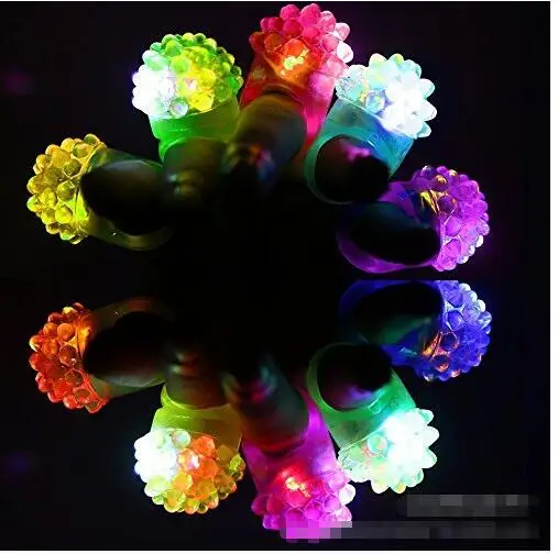 strawberry LED flash fluorescence ring flicker Strawberry Soft silicone rubber ring Finger lamp