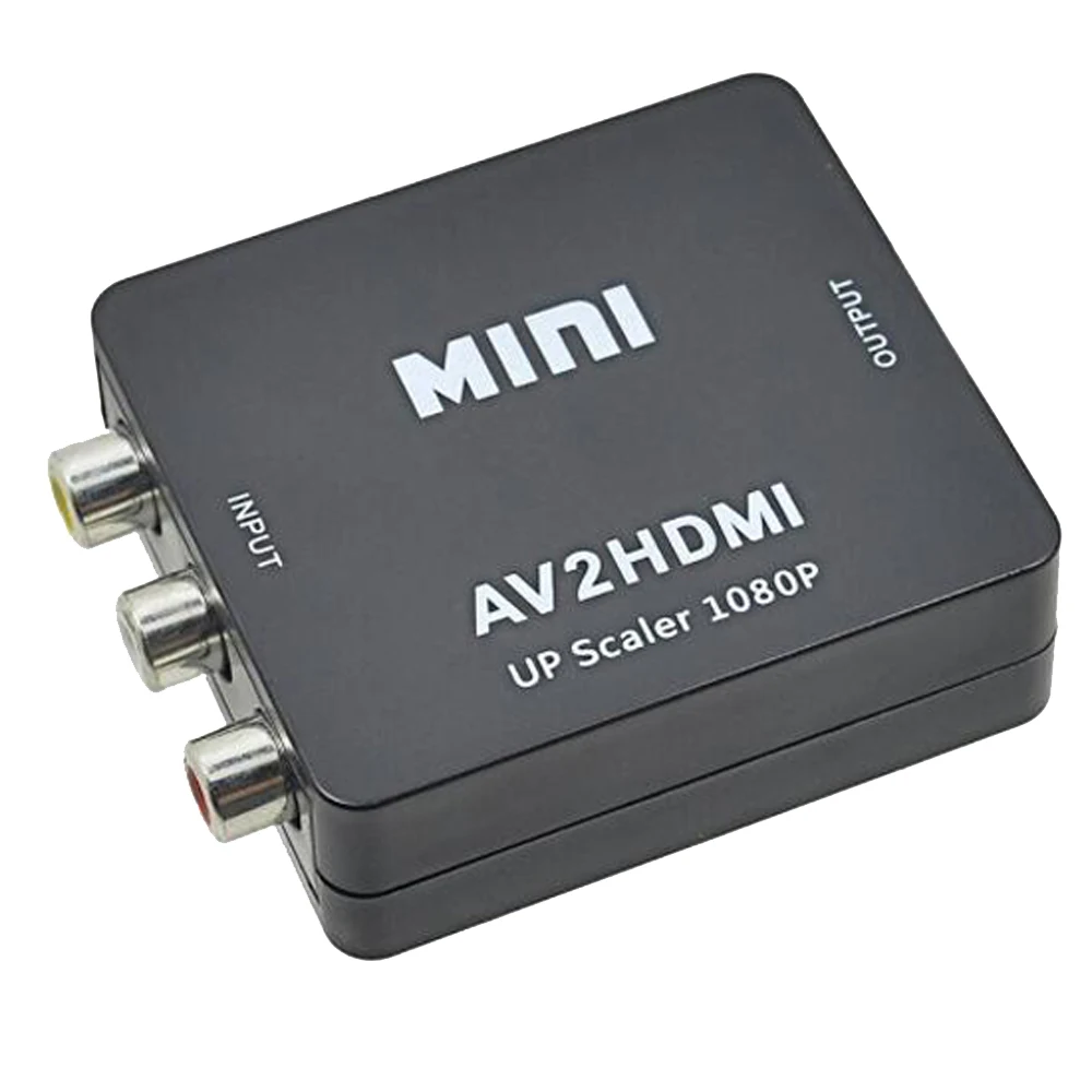 100 шт. Мини AV HDMI видео преобразователь AV2HDMI RCA CVBS к адаптеру для HD ТВ DVD ПК PS3 PS4