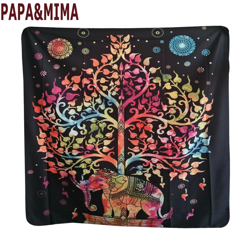 Papa &amp Mima ganesha индийское Традиционное дерево слона гобелены декоративные