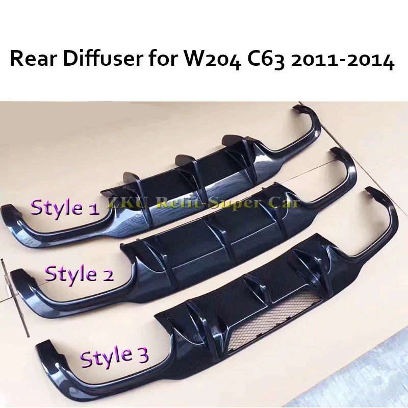 

Carbon Fiber Car Rear Bumper Lip Diffuser for Benz W204 C63 2011-2014