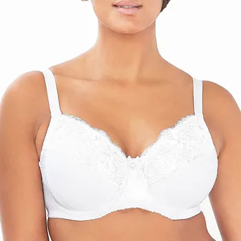 

Women's Sexy Smooth Essential Padded Plus Size Push up Underwire Full Coverage Lace Bra 75-105 D/DD/E/F cups Big Sizes H230