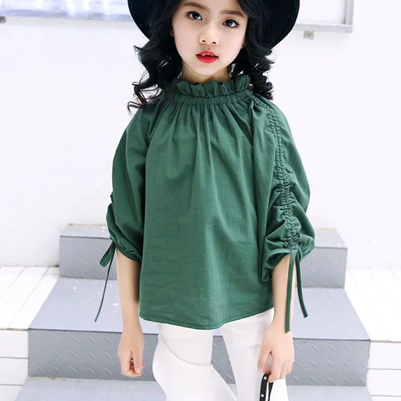 

School teenage big girl blouse 2019 long sleeve girls tops toddler kids shirts for girls kid 4 6 8 10 12 14 years clothes