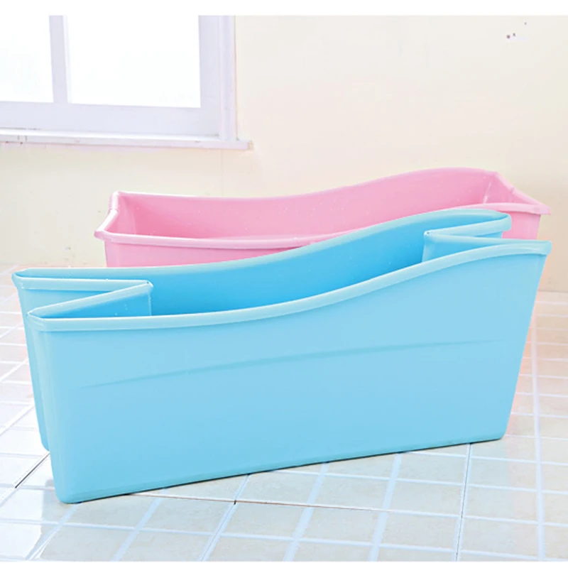 

77.5*41*29.5cm Pink Blue PP+TPE folding bath tub For Kids baby Plastic bathtub Safety material