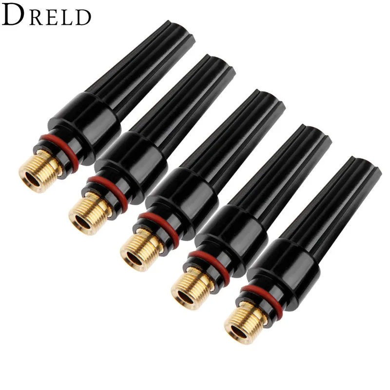 5 шт. сварочные колпачки DRELD для TIG 57Y03 средней длины подходят сварочных фонарей