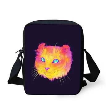 

FORUDESIGNS Dark Cat Printing Crossbody Bag For Kindergarten Casual Small Printing Messenger Bag Designer High Quality Sac femme