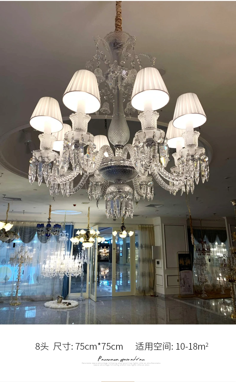 Современный светодиодный хрустальный канделябр Baccarat crystal drop lighting роскошный отель Гостиная вилла Лофт люстра