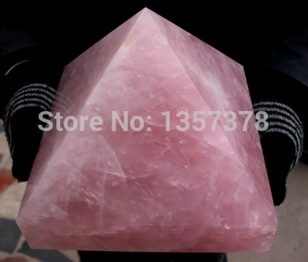 

huij 00110 NATURE ROSE QUARTZ CRYSTAL PYRAMID POINT REIKI HEALING