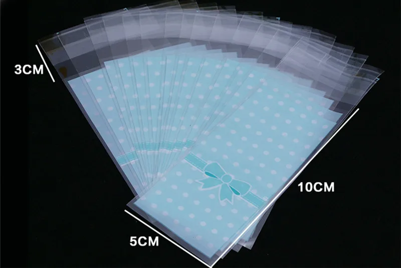 100 шт мини пластиковые печенья упаковка для капкейков обертка Сумки Opp самоклеющиеся сумки Подарочный пакет конфеты сумочка для драже помада посылка