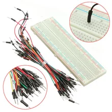 Mb102 placa de pão protoboard protótipo solderless mb102 módulo fonte de alimentação 3.3 v 5 v tábua de pão 830 ponto 65 pcs fios de cabo em ponte
