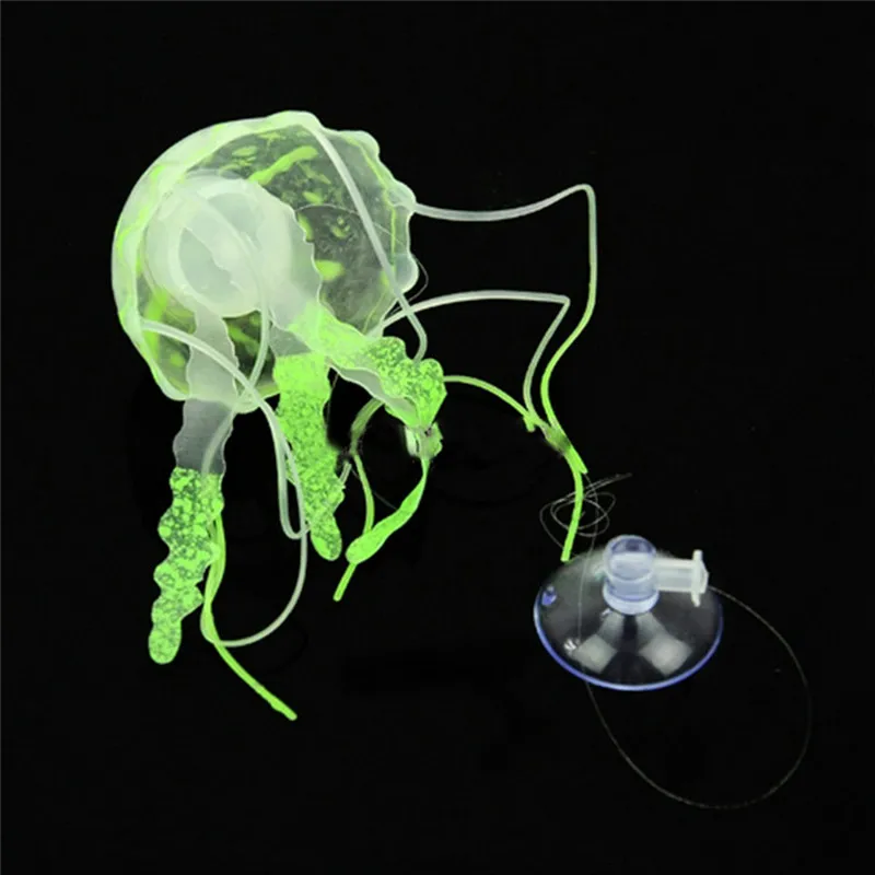 Beauty Fluorescent Glowing Effect Jellyfish Aquarium Ornament Swim Pool Decor