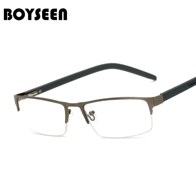 

BOYSEEN Men Titanium alloy Reading Glasses Non spherical 12 Layer Coated lenses Retro Business Hyperopia Prescription Eyeglasses