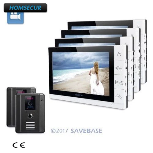 

HOMSECUR 9" TFT LCD Intercom Door Phone System with 700TVLine Balck Outdoor Unit for Home Security