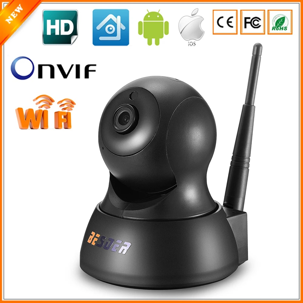 

BESDER ONVF IP Camera 720P Wireless Video Surveillance Pan Tilt Two Way Audio Indoor Security Camera IP Wi-fi Baby Monitor P2P