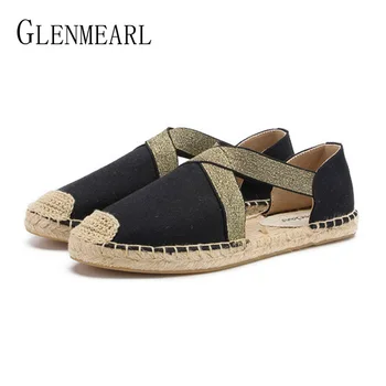 

Women Flats Brand Loafers Shoes Casual Spring Summer Fisherman Shoe Female Round Toe Cross Strap Sneakers Ladies Shoe DE