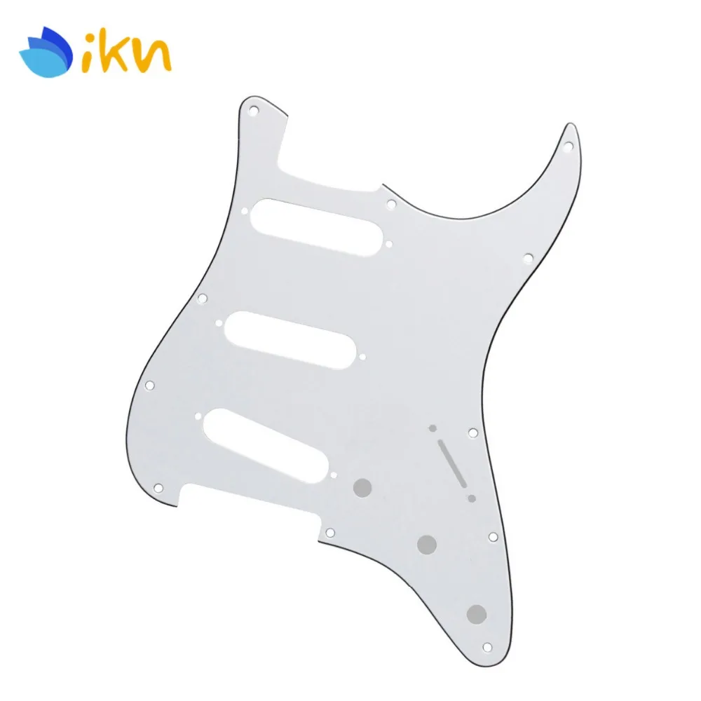 New SSS Electric Guitar Pickguard Pick Guard Scratch Plate Strat White