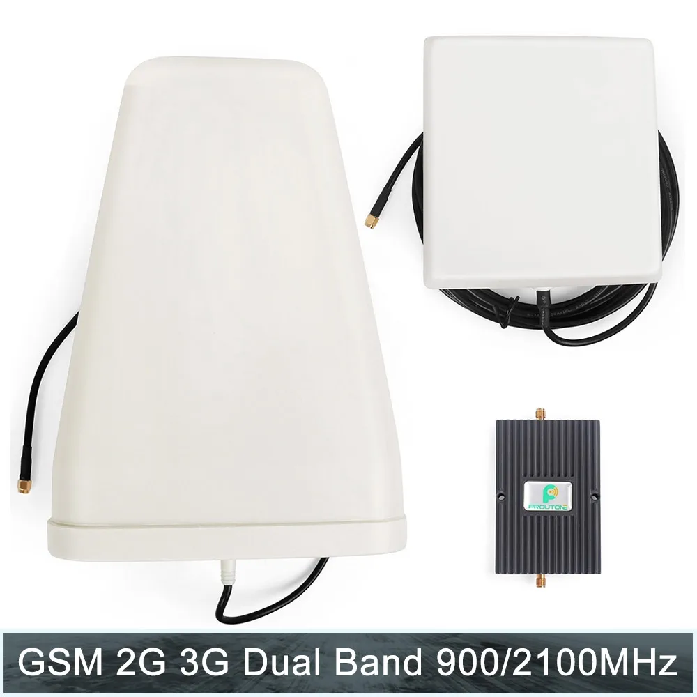 

65dB CDMA 900 2100MHz 4g Repeater enhance signal with Indoor Directional Panel Antenna and Outdoor LDPA Panel Antenna