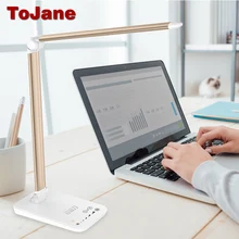 ToJane TG-168 настольная лампа 5 цветовых режимов x 7 Dimable уровней светодио дный Светодиодная настольная лампа для чтения 8 Вт eyсветодио дный E-friendly Светодиодная настольная лампа металл USB свет