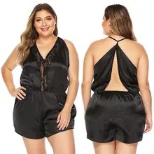 Плюс Размеры Женская пижама, сексуальное нижнее белье сиамские штаны слинг белье Ночная рубашка, одежда для сна, женские большие Размеры ночная рубашка, одежда для сна