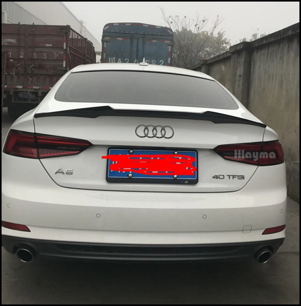 M4 Стиль углеродного волокна задний спойлер на багажник для Audi A5 sportback 2017 2018 2019 год A5 CF спойлер крыло (не подходит sline s5 rs5)