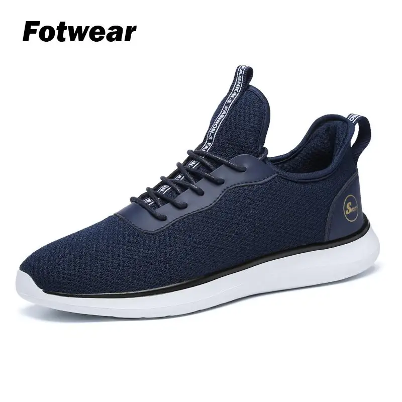 Fotwear Men's sneakers Men's casual Mesh shoes Plus size sneakers Red Black White Super lightweight Updated cushioning Tennies