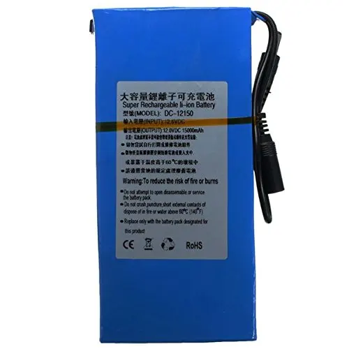 DC 12 V 15000 mAh супер перезаряжаемый портативный литий-ионный аккумулятор