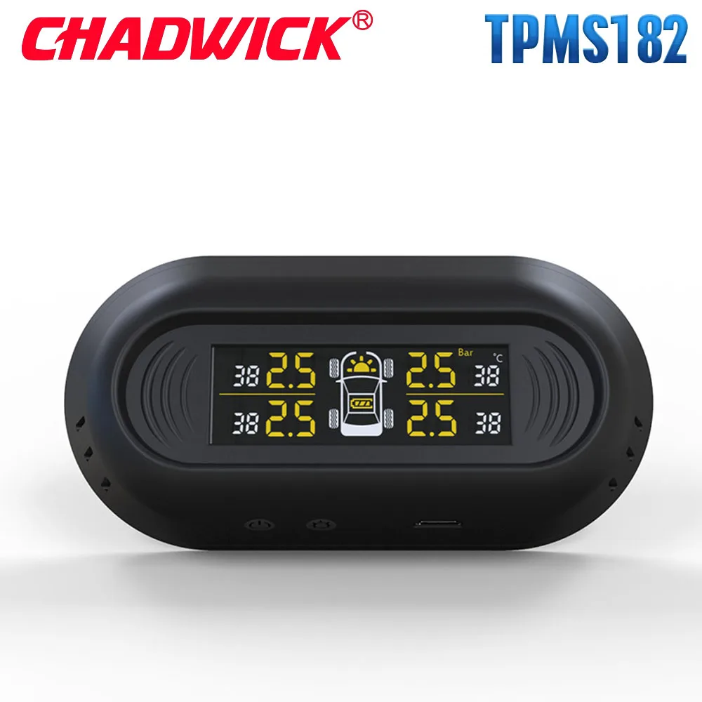 Новый Sticked на лобовое стекло автомобиля шин давление мониторинга Системы TPMS солнечной энергии беспроводной цифровой ЖК дисплей CHAWICK TP182