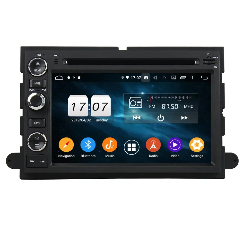 Discount 2 din Android 9.0 Car GPS Radio For Ford Escape  F150 F250 Fusion Mustang Expedition Explorer 2005 2007 2008 DVD Navigation 3
