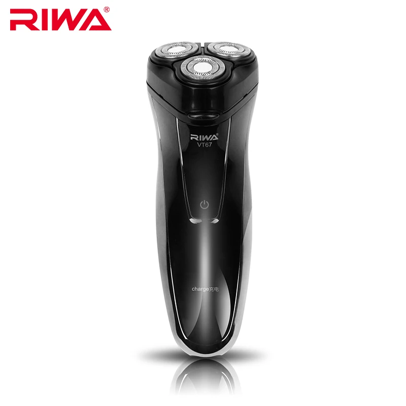 Riwa Barbeador Elétrico Recarregável dos Homens Triple Blade Navalha de Barbear Eletrônico Face Care 3d Barbeador Flutuante Vt-67