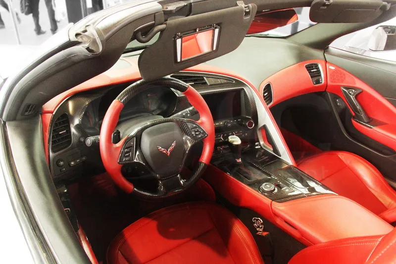 Us 1599 0 Car Styling Dry Carbon Fiber 14pcs Fit For 14 16 Corvette C7 Interior Trim Kit Control Panel Cover Steering Wheel Door Handle In Interior