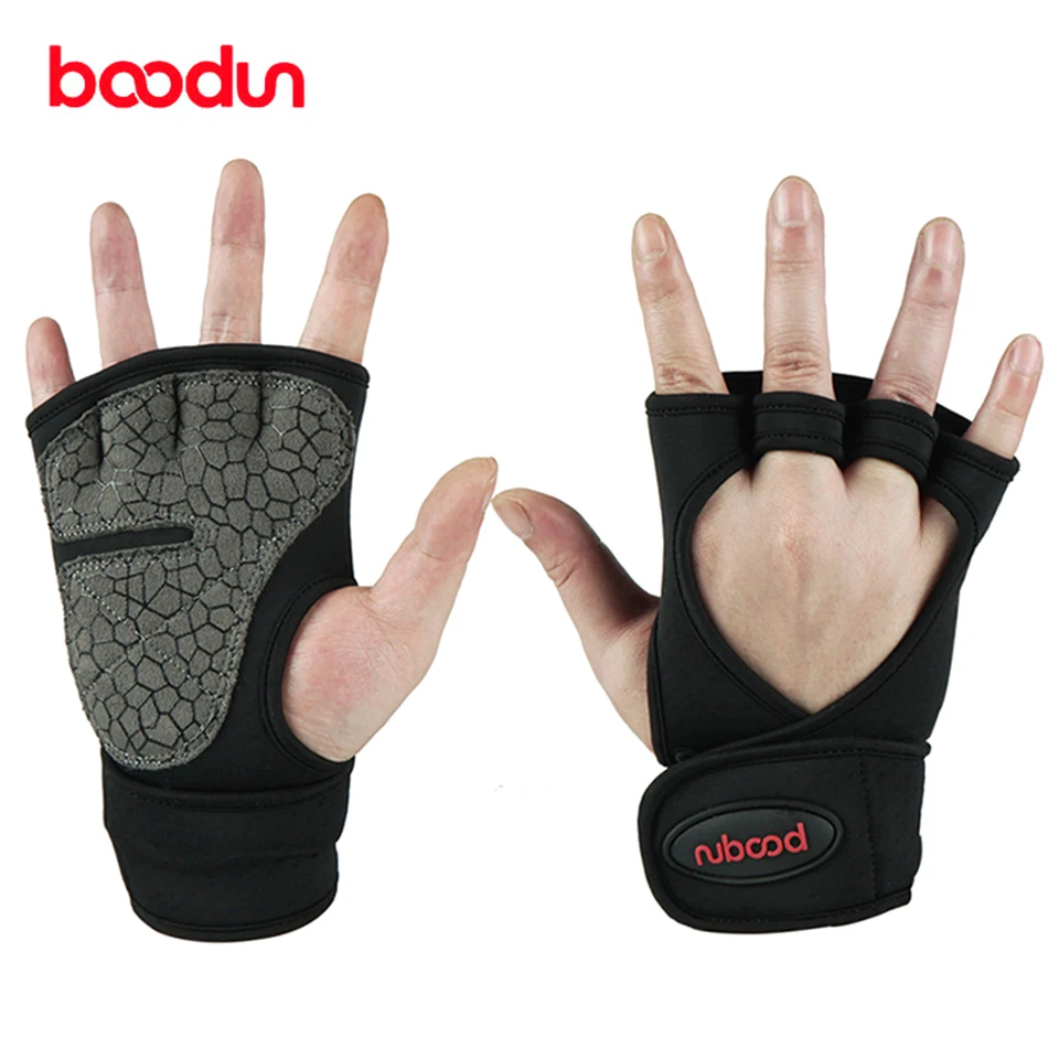BOODUN Men Women Half Finger Gloves Fitness Weight Lifting