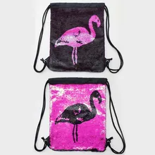 Взрывной единорог; Фламинго череп голова мультфильм вышитые блестки связка Карман Drawstring свободный цвет СОП цвет ation