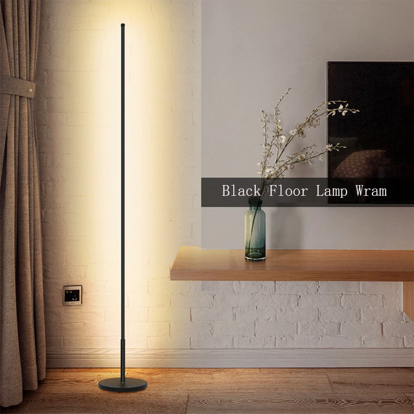 Современные минималистические светодиодные лампы для пола стоячие лампы гостиная светодиодный черный/белый алюминиевый светильник стоячие лампы Lamparas украшения
