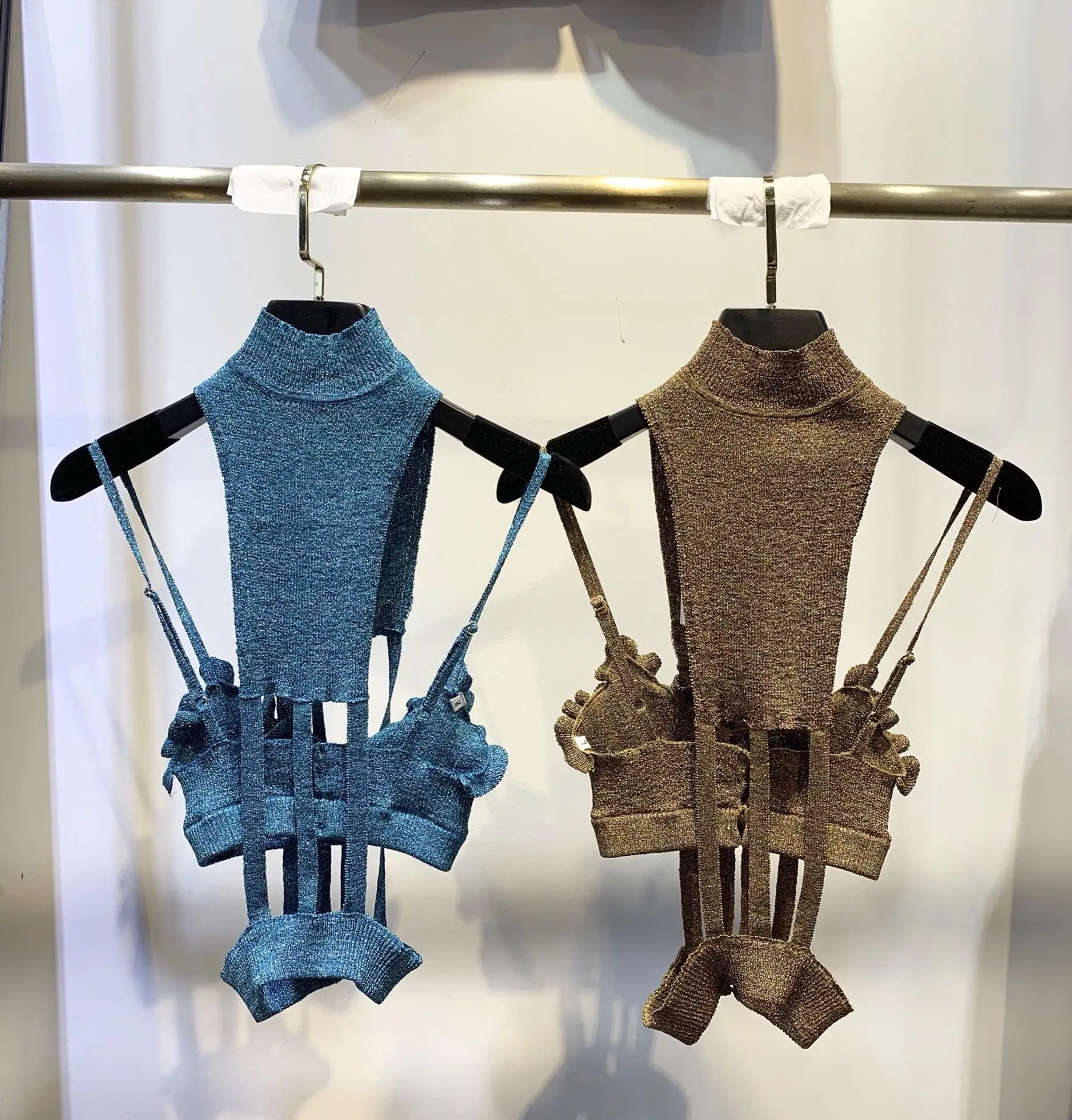 

sexy new women knitted short vest tops 2 color ddxgz2