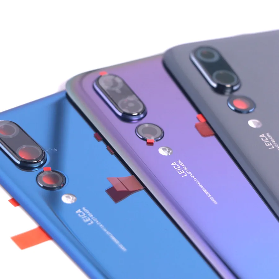 Задняя стеклянная панель для huawei P20 Pro крышка батареи с объективом камеры Задняя стеклянная дверь корпус чехол для huawei P20 Pro крышка батареи