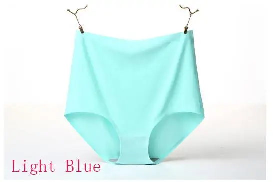 KJ307 Women's Panties Ice Silk Intimates 3D High Waist Underpants Sexy Lingerie seamless underwear big size briefs for women