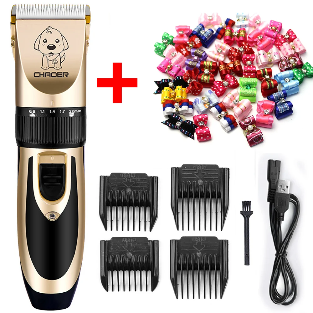 Rechargeable Low noise Cat Dog Hair Trimmer Electrical Clipper Remover Cutter Grooming Pets