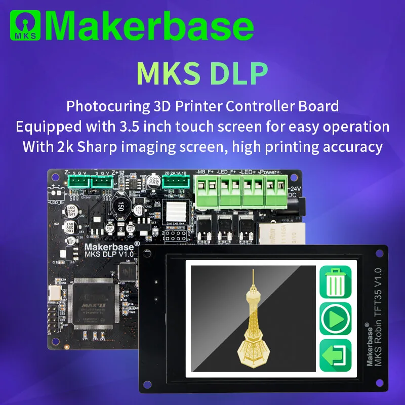 

Photocuring 3D Printer Controller Board With TFT Display 2K Sharp Screen MKS DLP Mainboard Set