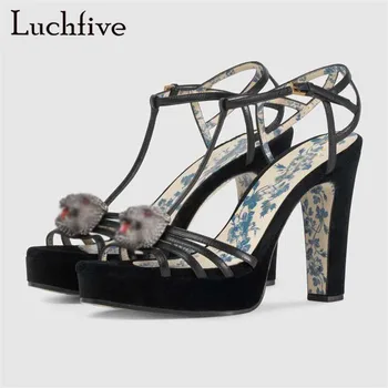 

Luxury High Heels Sandals Women Buckle Straps Peep Toe Gladiator Stiletto Black Fashion Party Shoes Summer Platform Sandals