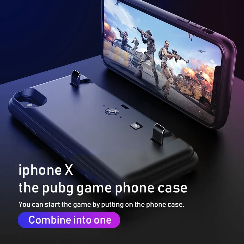 

2 in 1 Gamepad phone case pubg mobile game joystick controller free fire L1R1 buttons for iphone 6/6S 7/8 7P/8P X/XS XR XS MAX