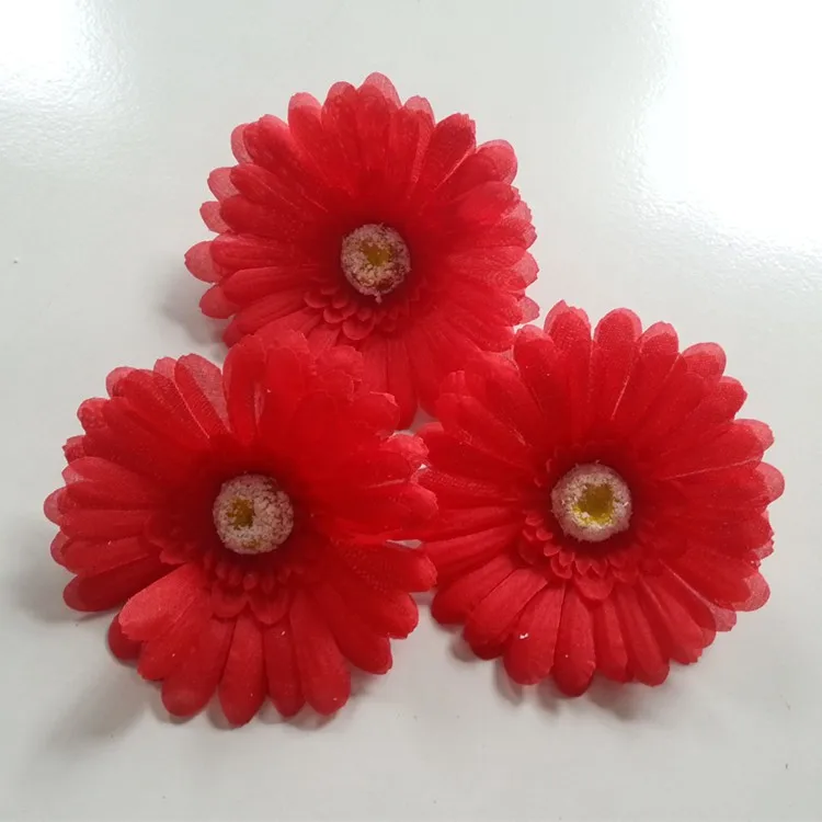 Lot 50/80P Artificial Silk Flowers Heads Fake Gerbera Daisy Sunflower DIY Craft 
