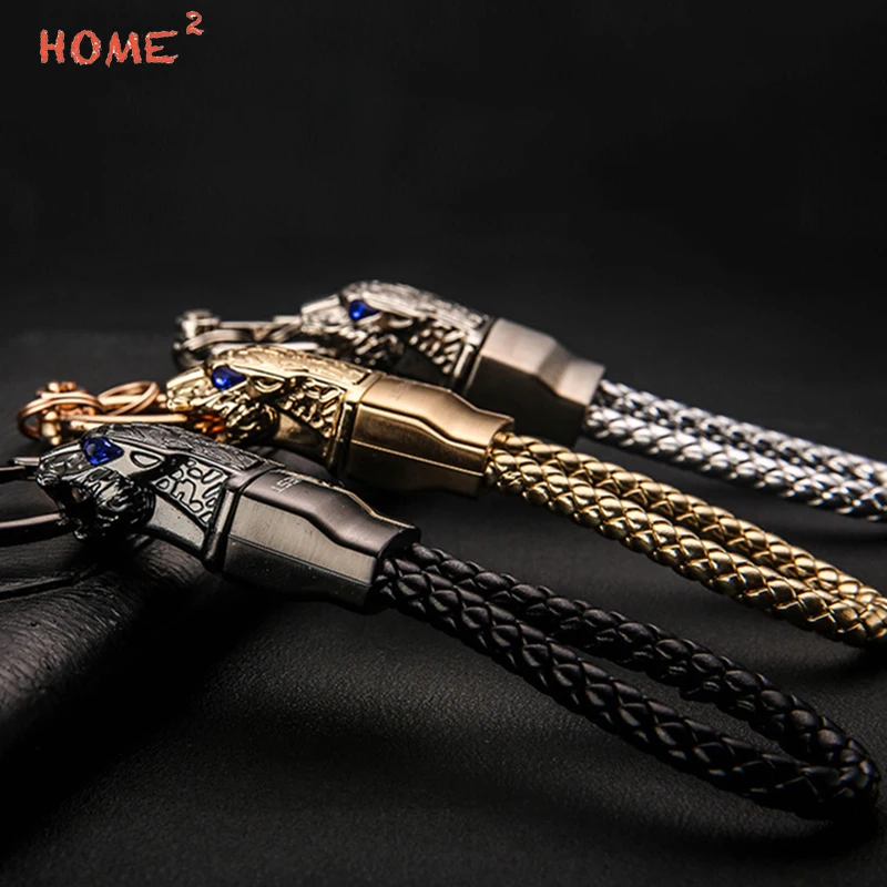 

Car Styling Key ring Leopard Head Auto Keychain Keyring for Abarth Fiat Audi Alfa Romeo Hyundai Buick Cadillac Citroen Dodge KIA