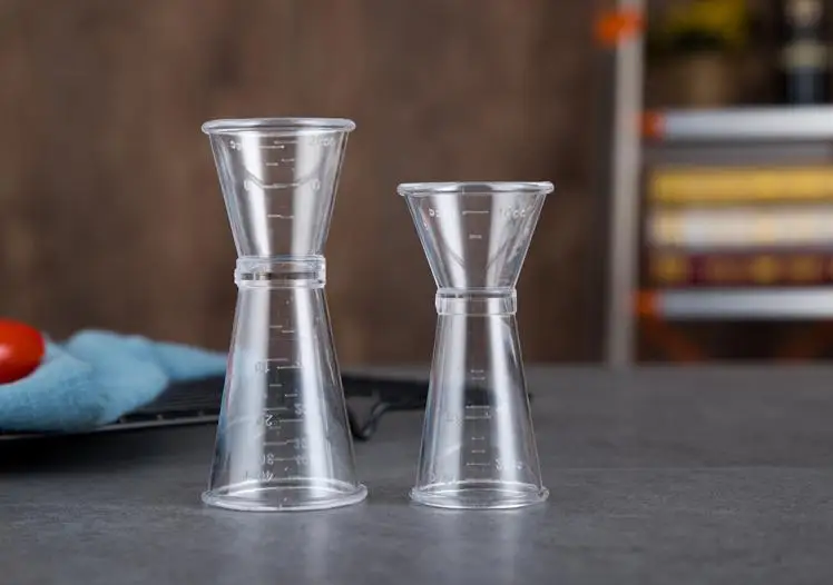

Plastic Jigger Measurer Wine Coffee Ounce Cup Milk Tea Transparent 20cc 40cc Measuring Cup With Scale Tool SN1811