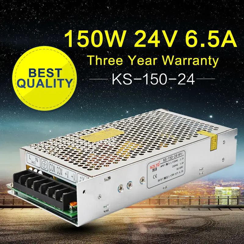 

LED Power Supply 24V 150W 220V 110V Input AC to DC Power Suppliers for LED Display Home Appliances Stage Light High Efficiency