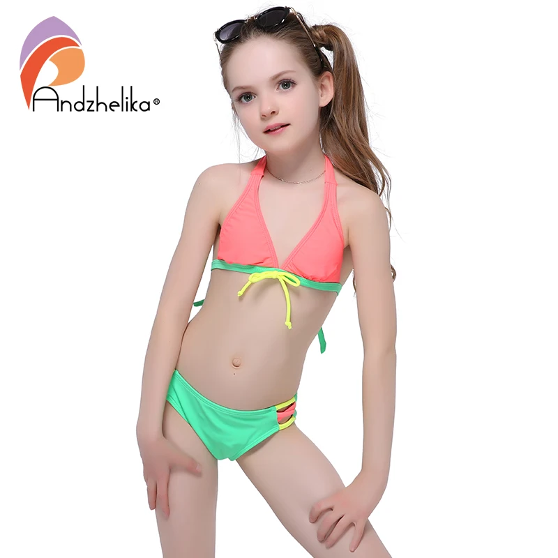 Andzhelika 2017 летних девочек бикини Купальник Бикини для девочек|suit children|suit kidssuit suit |