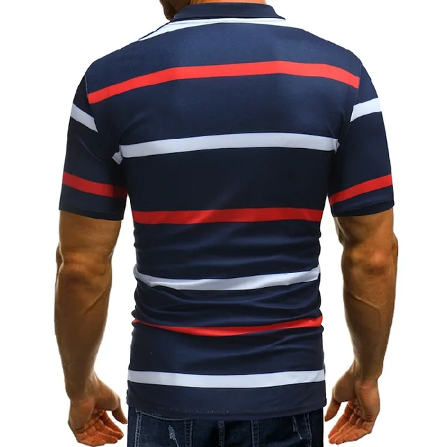 New  Style  Plus Size   Polo Shirt Men Short Sleeve  Print   Summer Polo Shirt Men  Striped   Camisa Polo Masculina