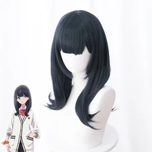 Takarada Rikka косплей парик SSSS. GRIDMAN длинные чернила синие волосы синтетический парик для лица для взрослых Хэллоуин вечерние реквизит